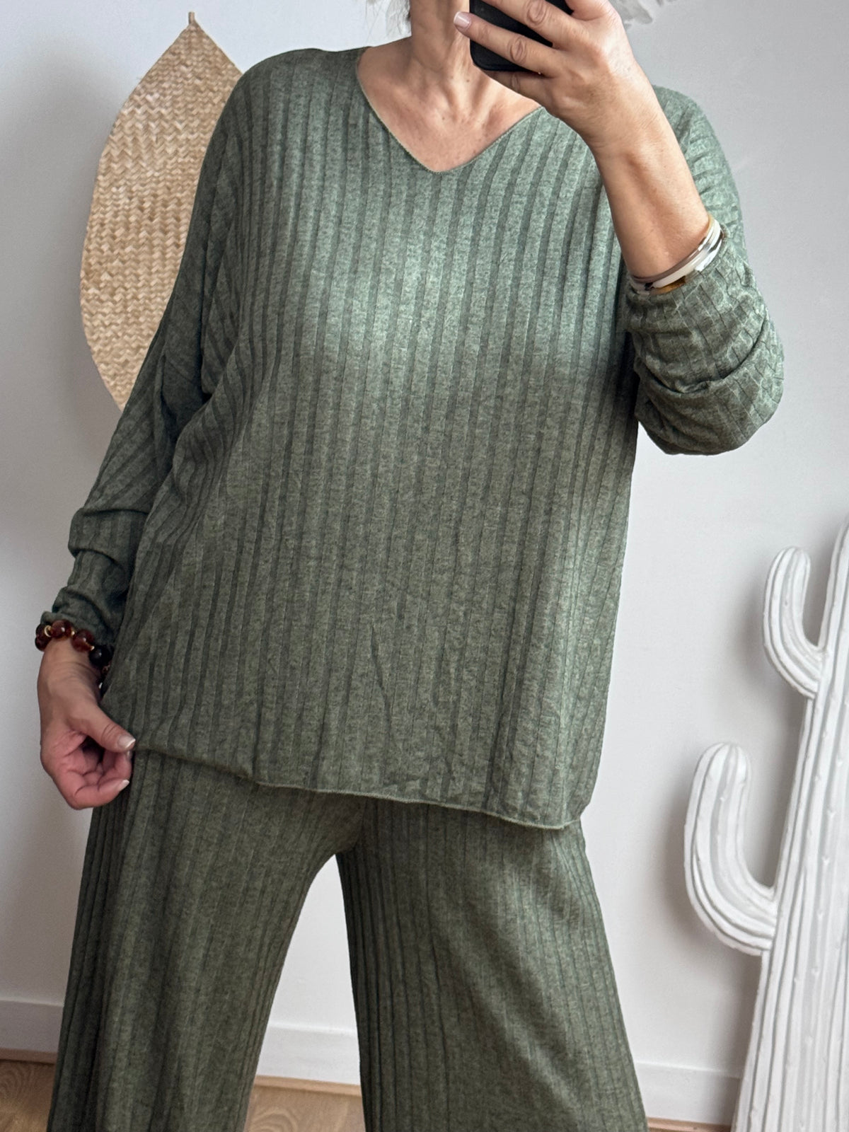 Ensemble cocooning kaki