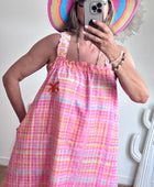 Robe Vichy multicolore fluo