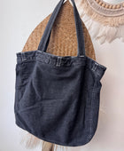 Sac jeans usé noir