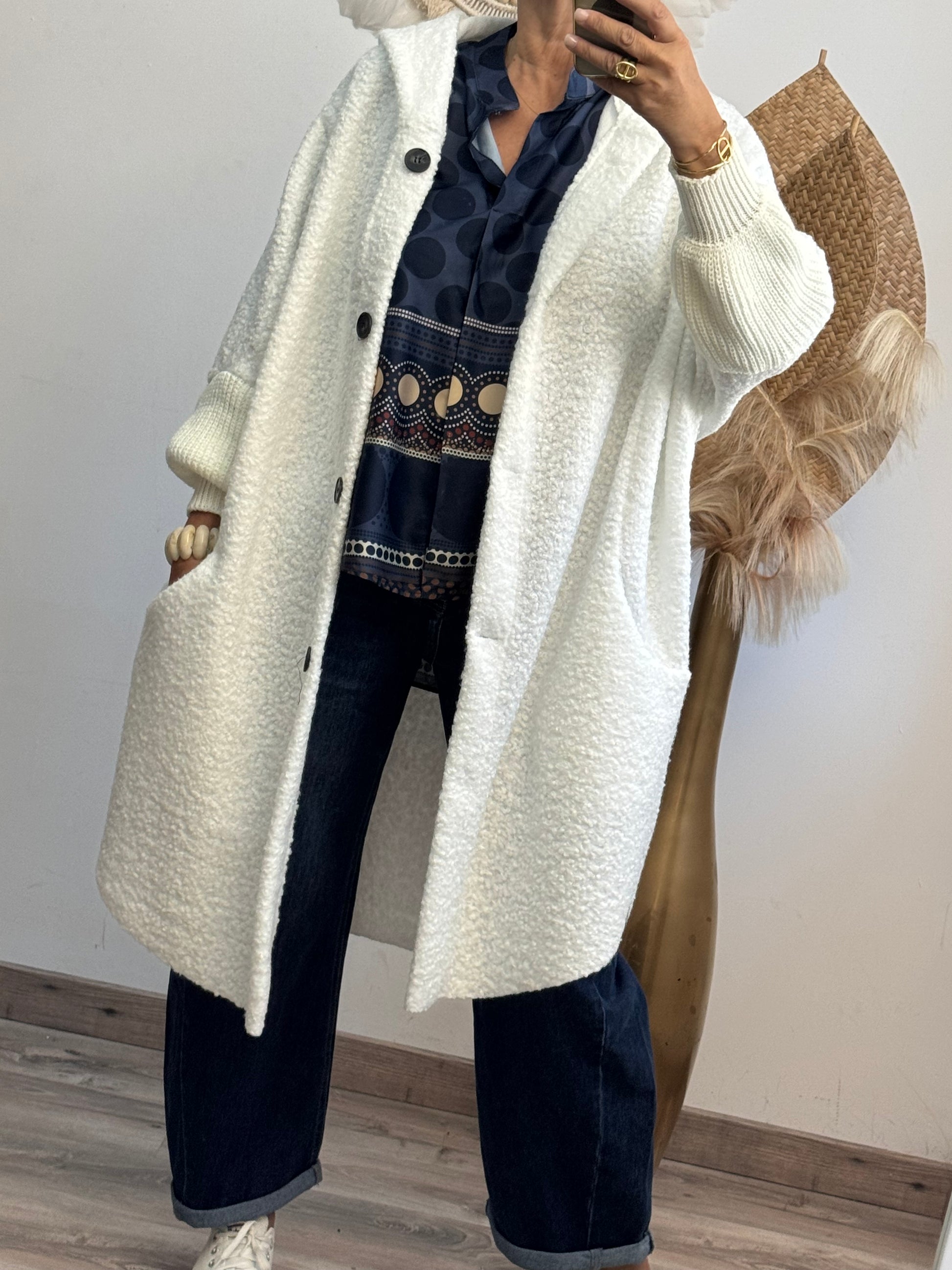 Manteau Marceau blanc