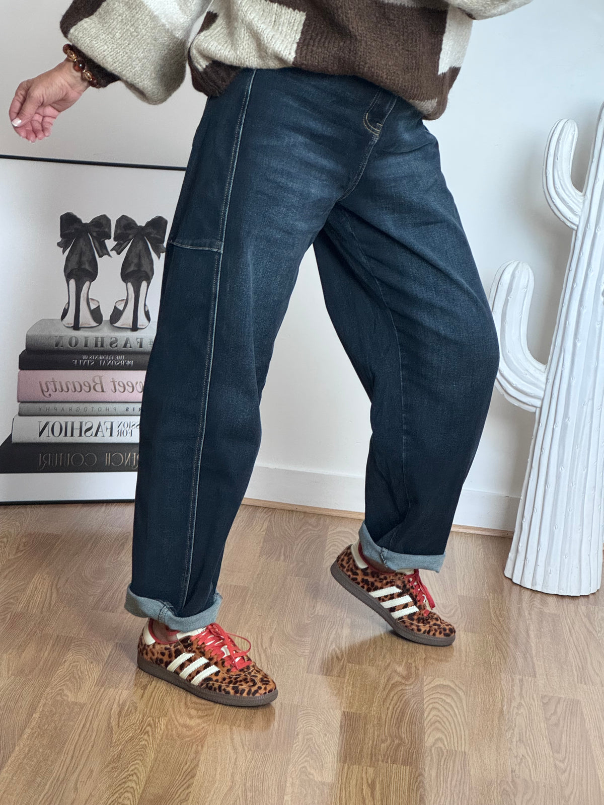 Jean ballon bleu denim