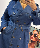 Trench jeans bleu brut