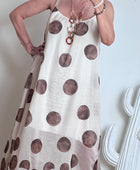 Robe à pois fond crème
