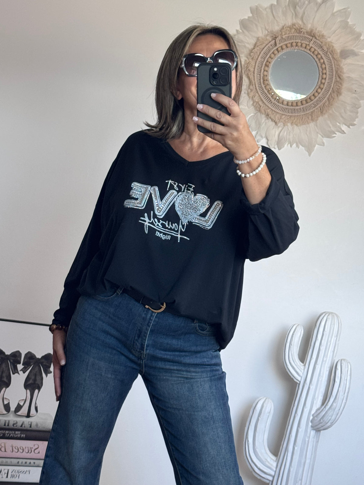 Teeshirt love noir