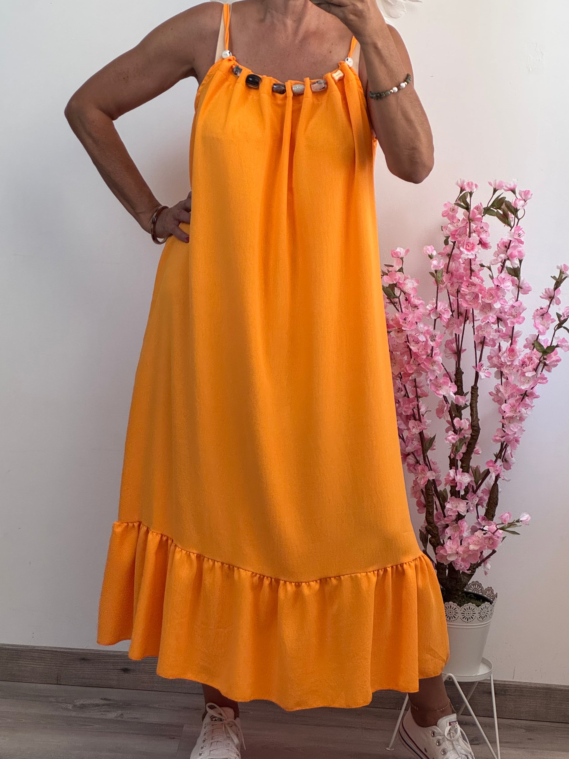 Robe longue Agathe orange