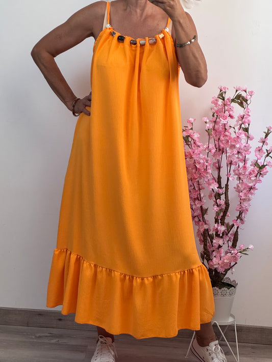 Robe longue Agathe orange