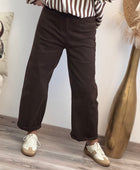 Jeans balloon marron