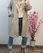 Veste longue casuel beige TU 46/52