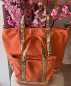 Sac vanes toile orange (grand modèle)