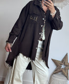 Veste jeans marron vintage