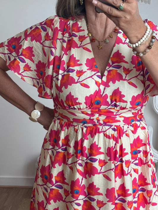 Robe iris dos cœur dentelle