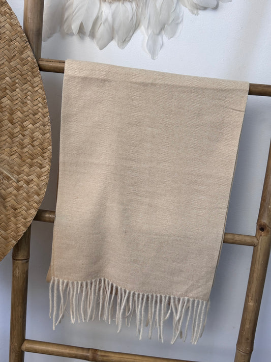 Echarpe cashmere crème