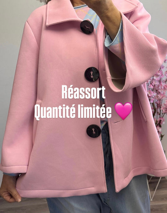 Veste évasée rose TU 42/50