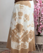 Robe longue teeshirt tie and dye beige