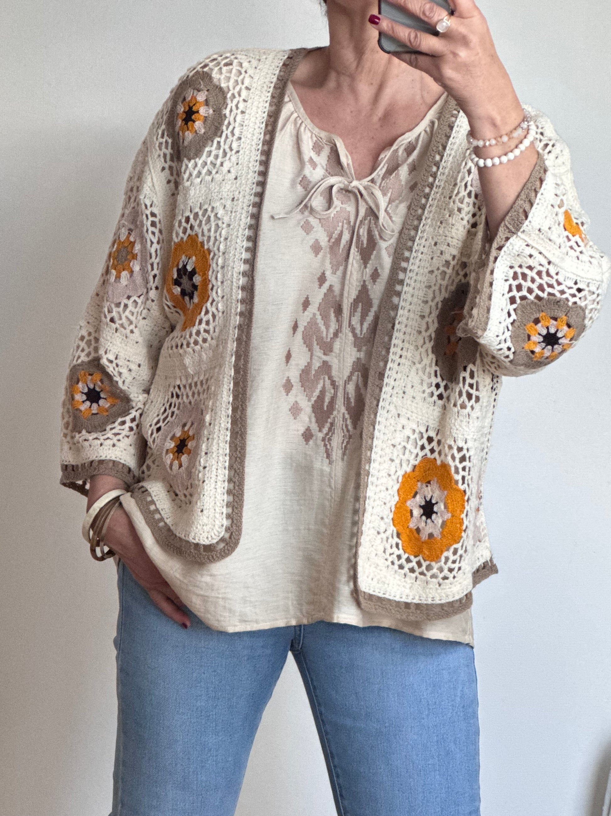 Gilet boheme crochet