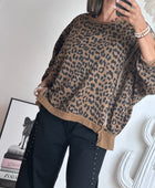 Sweat-shirt oversize Léo camel TU 38/50