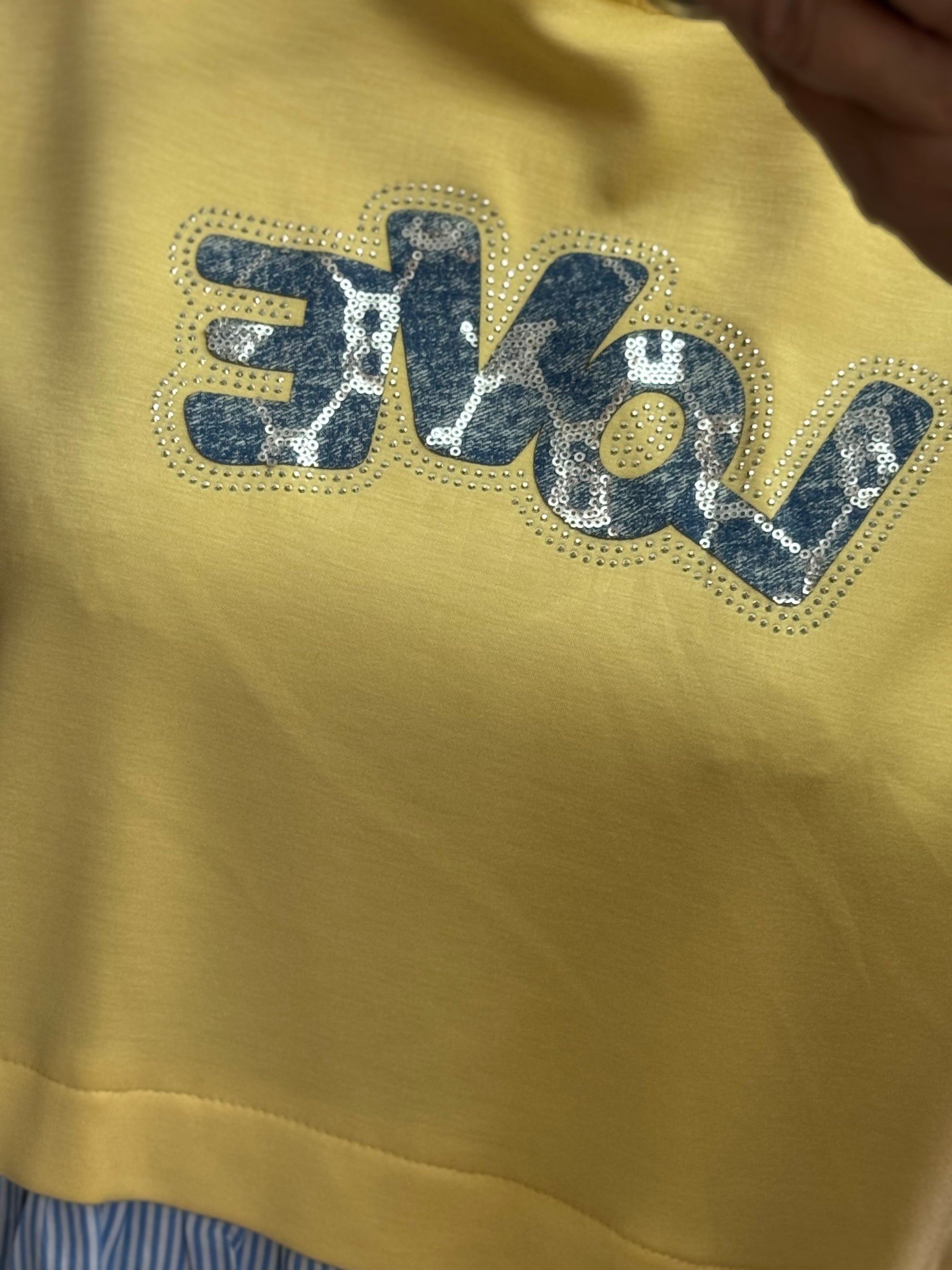Sweat-shirt chemise jaune TU 36/44