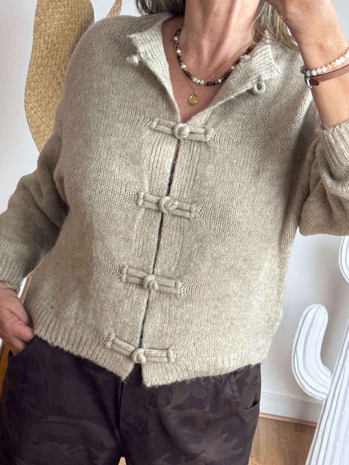 Cardigan Kyoto beige