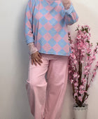 Jeans balloon rose pâle