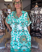 Robe Emma version longue turquoise TU 40/48