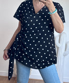 Blouse pois noire