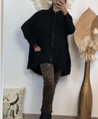 Gilet long oversize noir jolie formes TU 44/50