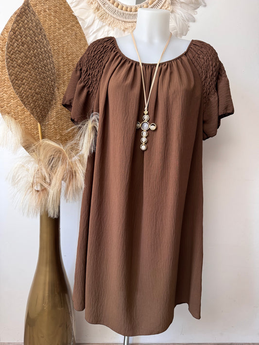 Robe Clara marron TU 42/48