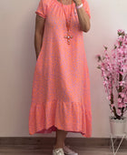 Robe gaz de coton Elsa orange