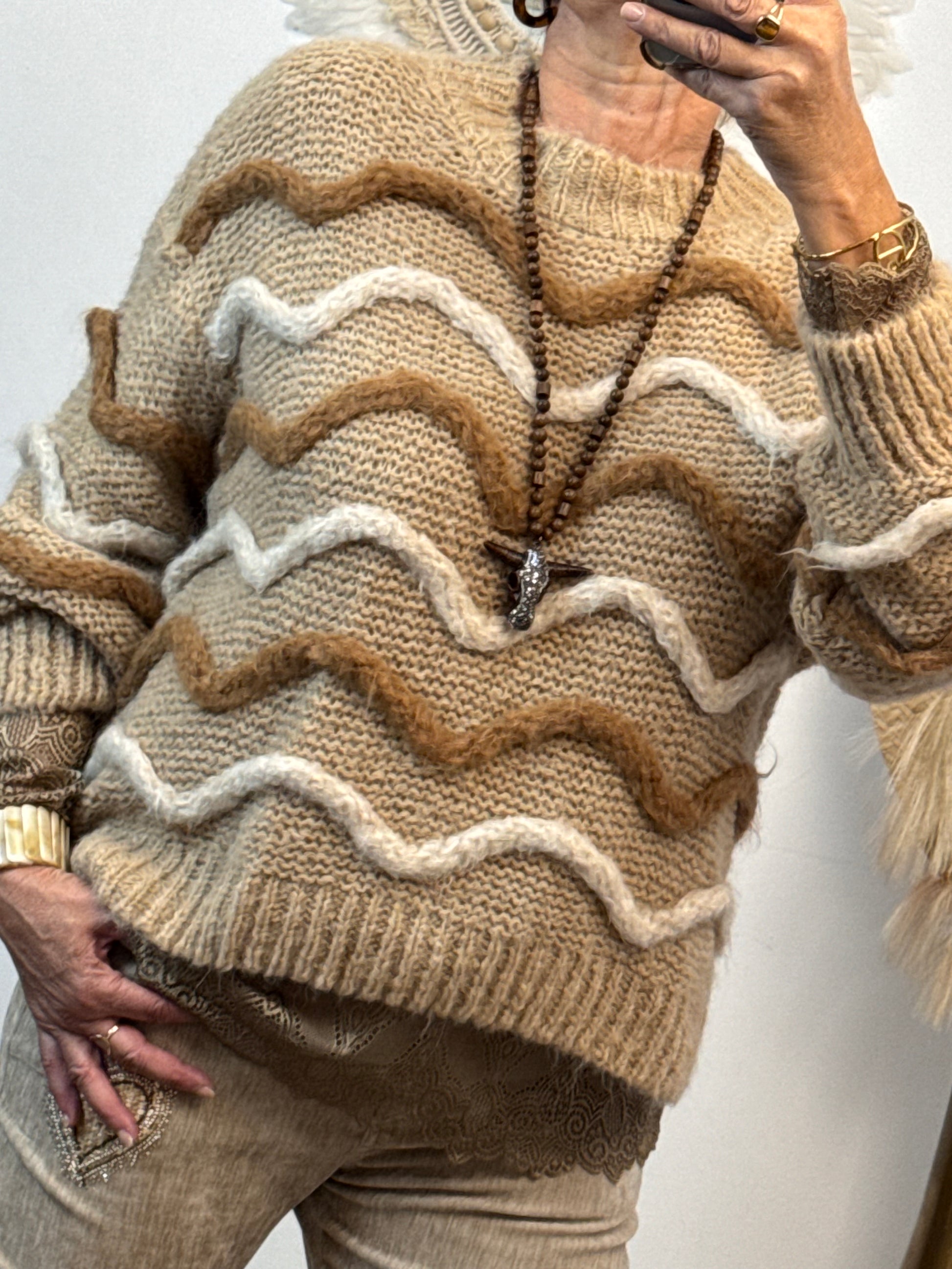 Pull d’hiver beige