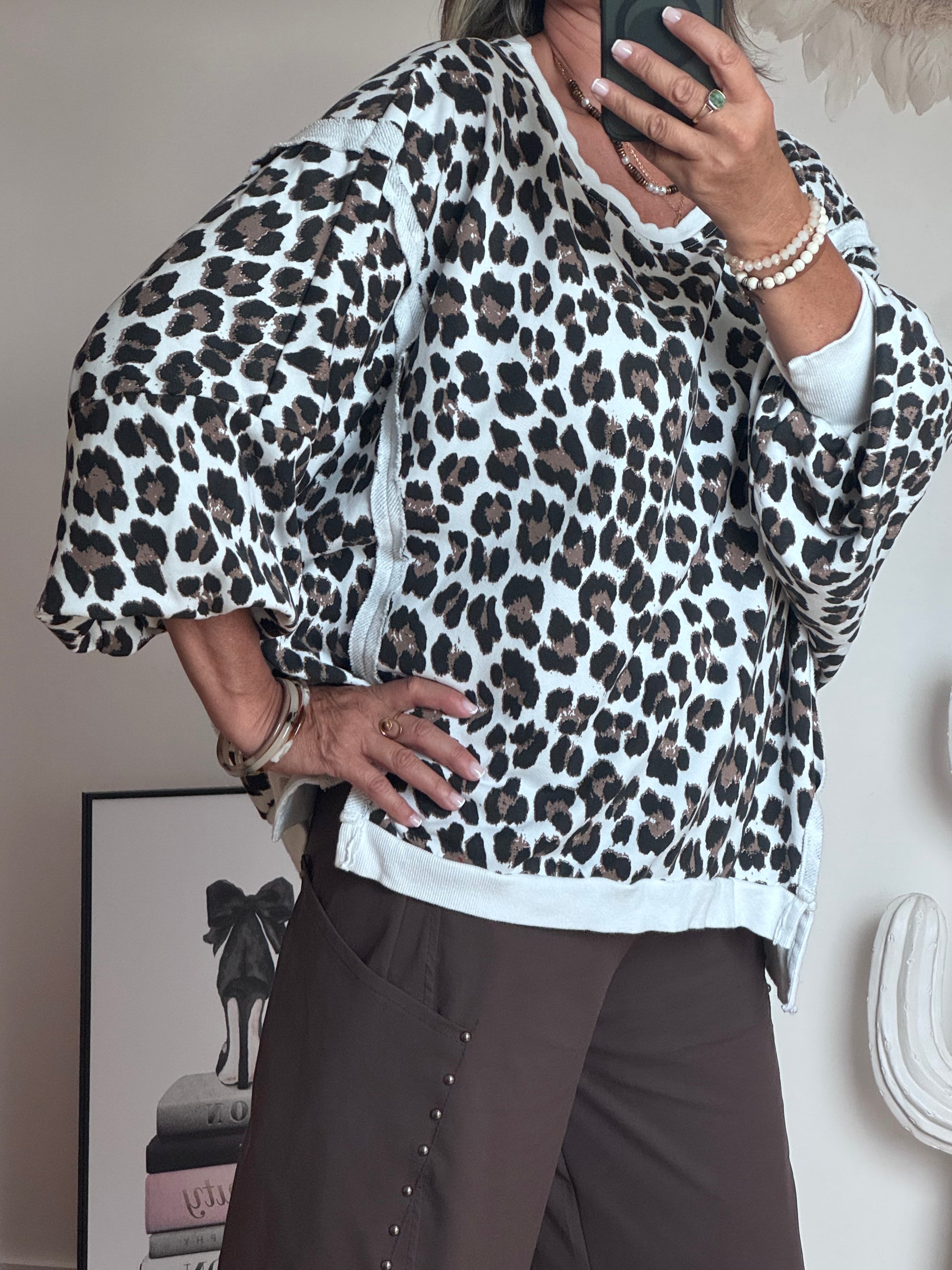 Sweat-Shirt oversize Léo blanc TU 37/50