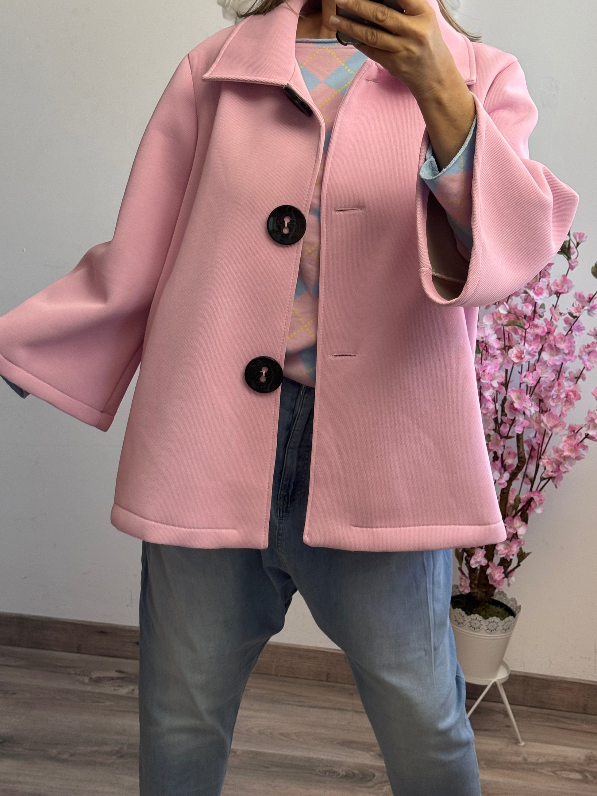 Veste évasée rose TU 42/50