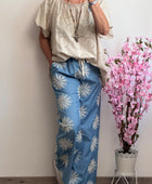 Pantalon Flora bleu