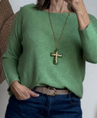Pull maille col rond