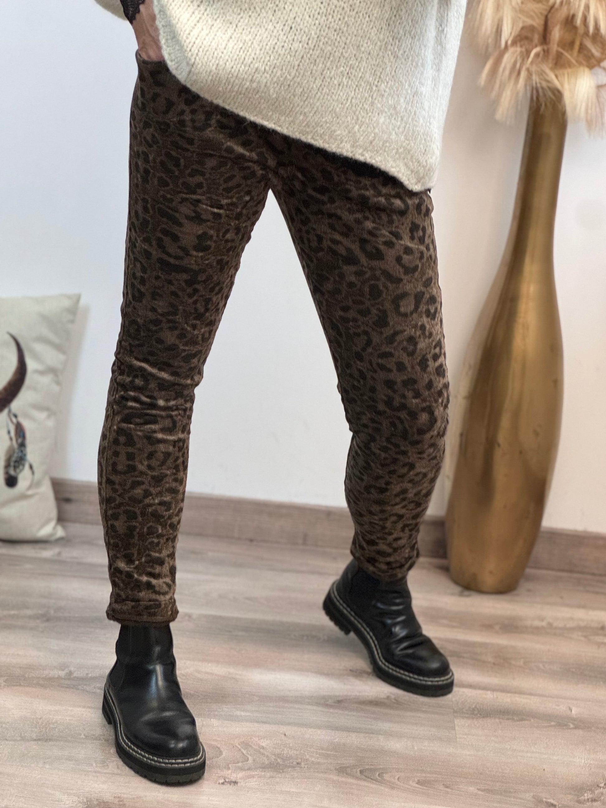 Pantalon velours Léo marron TU 40/46