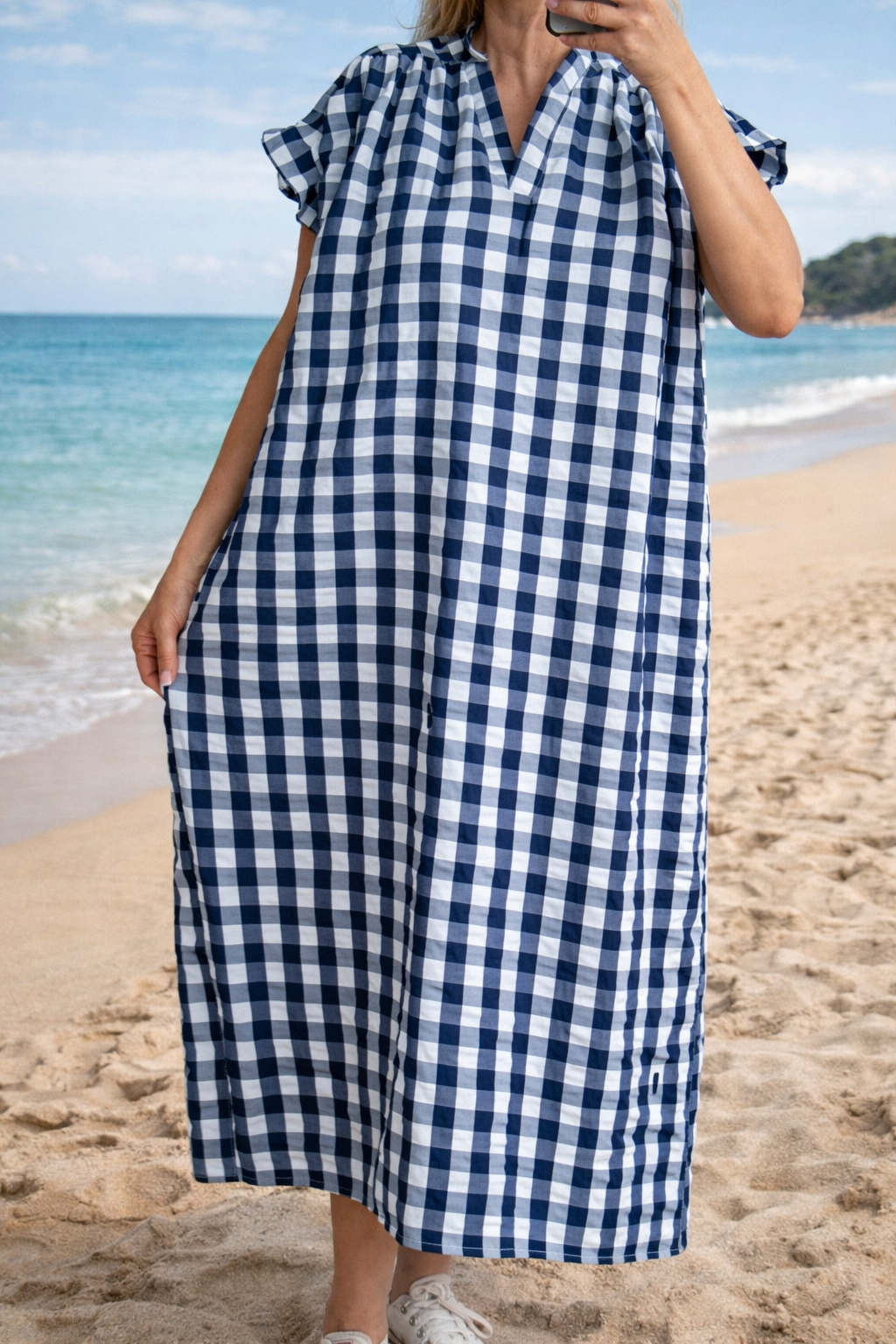 Robe Vichy bleu marine