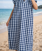 Robe Vichy bleu marine