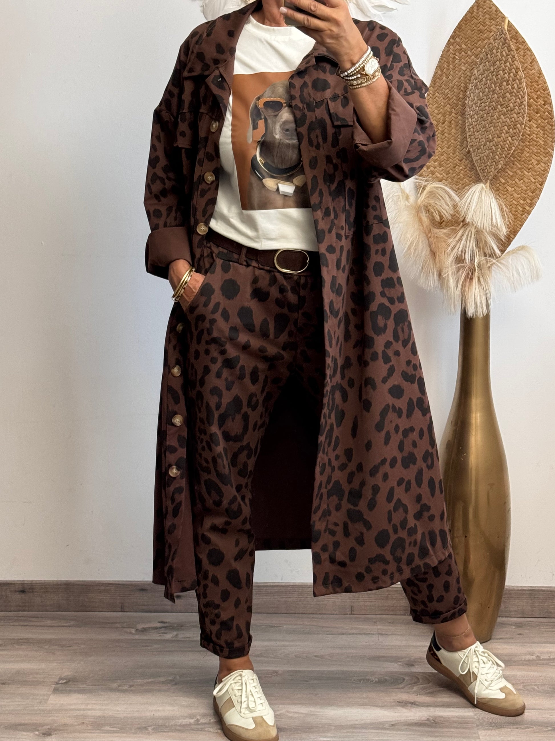 Pantalon Léo marron foncé