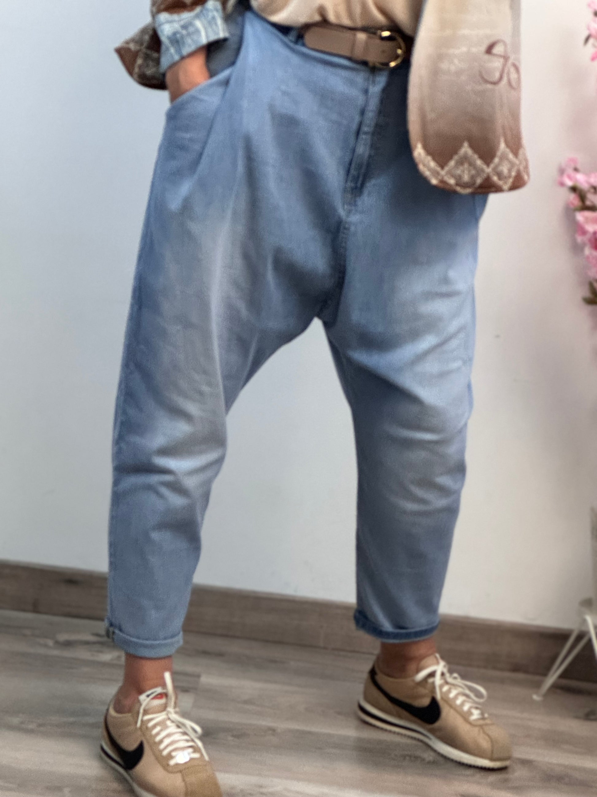 Jeans saroual bleu