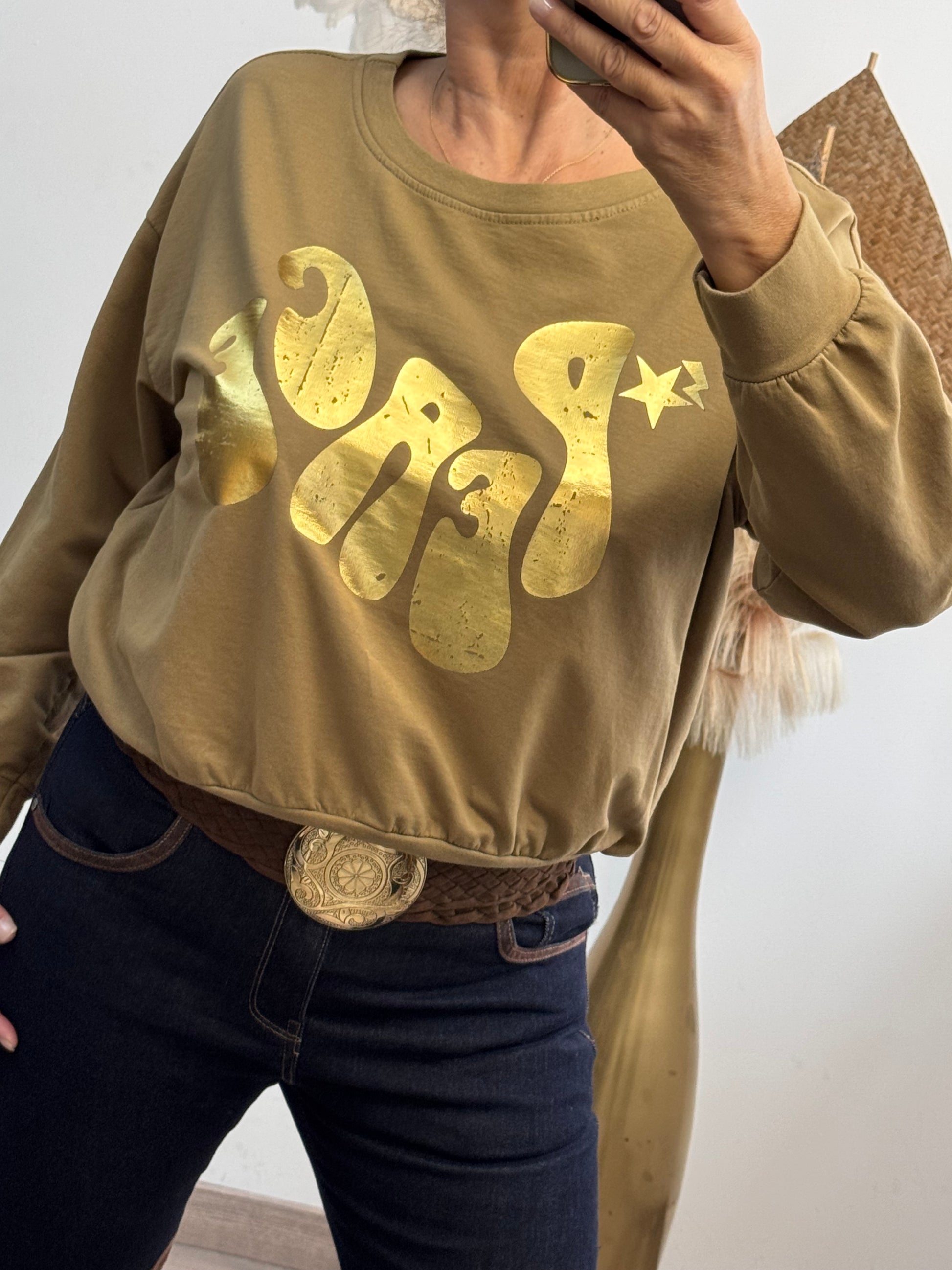Sweat-shirt peace camel