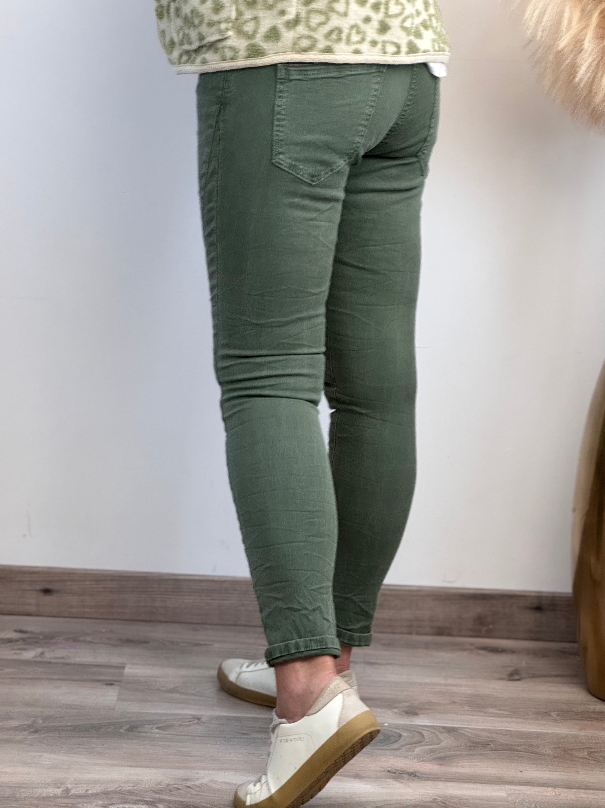 Pantalon jeans skinny kaki