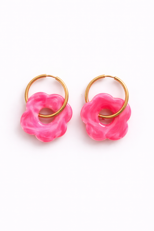 Boucle d’oreille fleurs