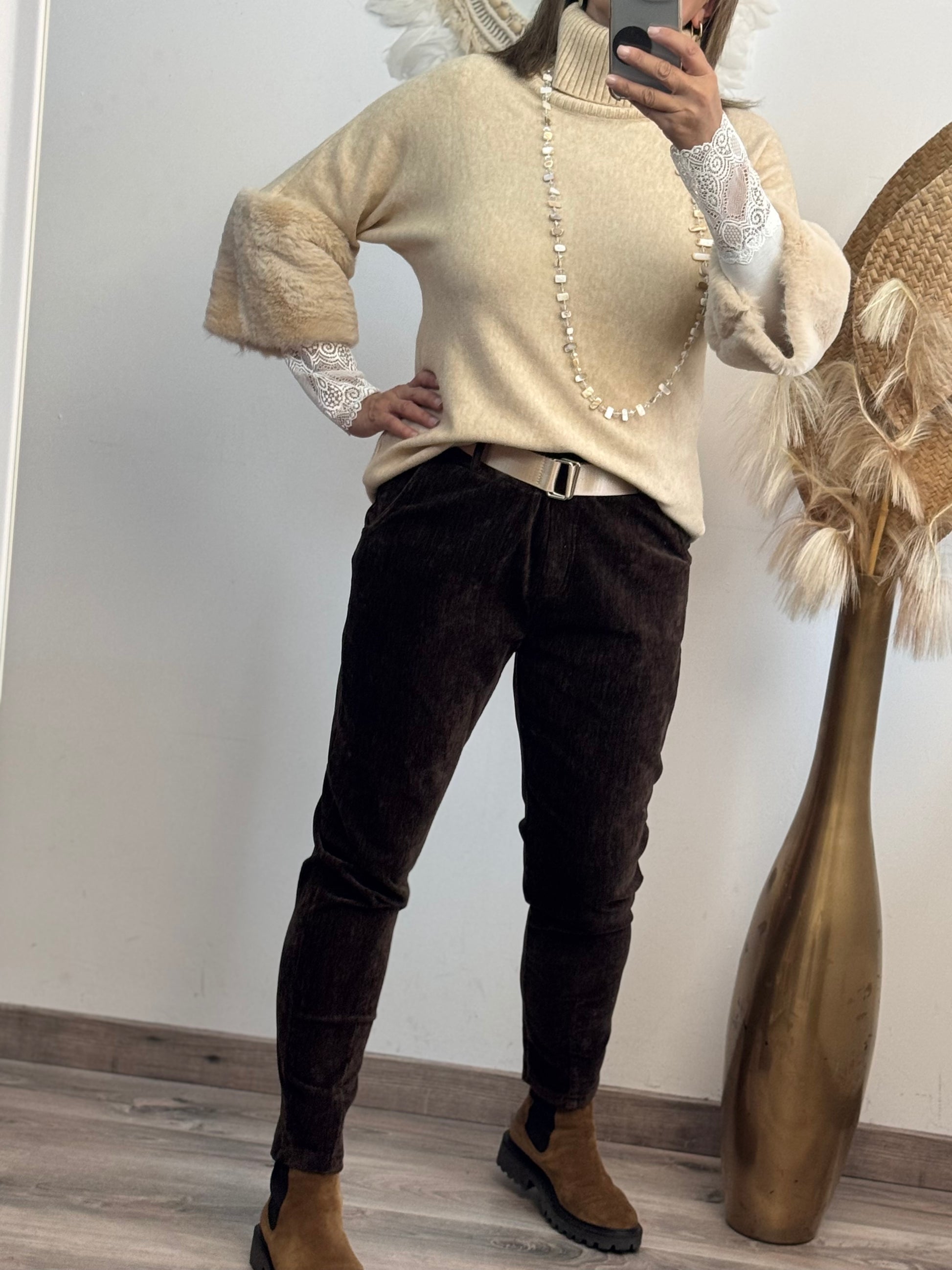 Pantalon Lucas marron