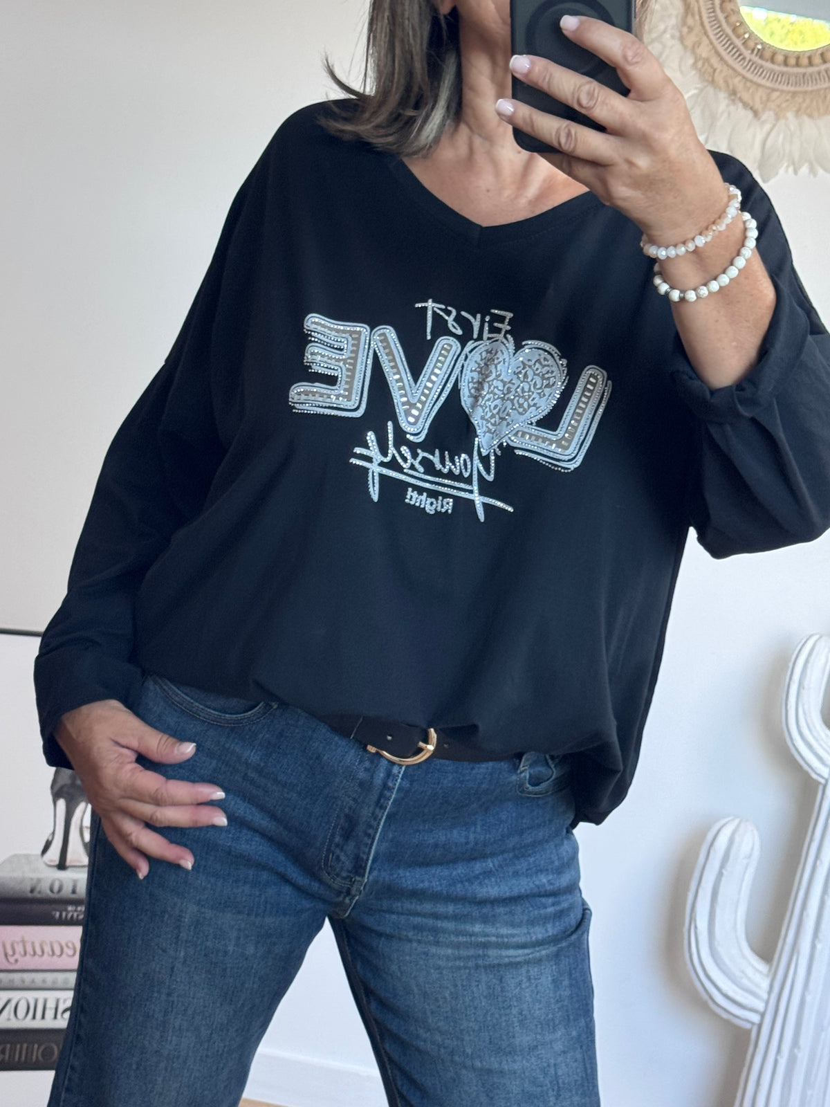 Teeshirt love noir