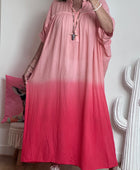 Robe tie and dye pêche/rose