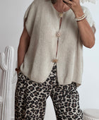 Gilet mohair beige