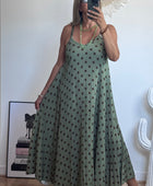 Robe Louna kaki pois marron