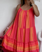Robe d’été fond corail