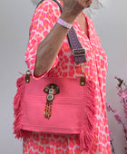 Sac bohème rose