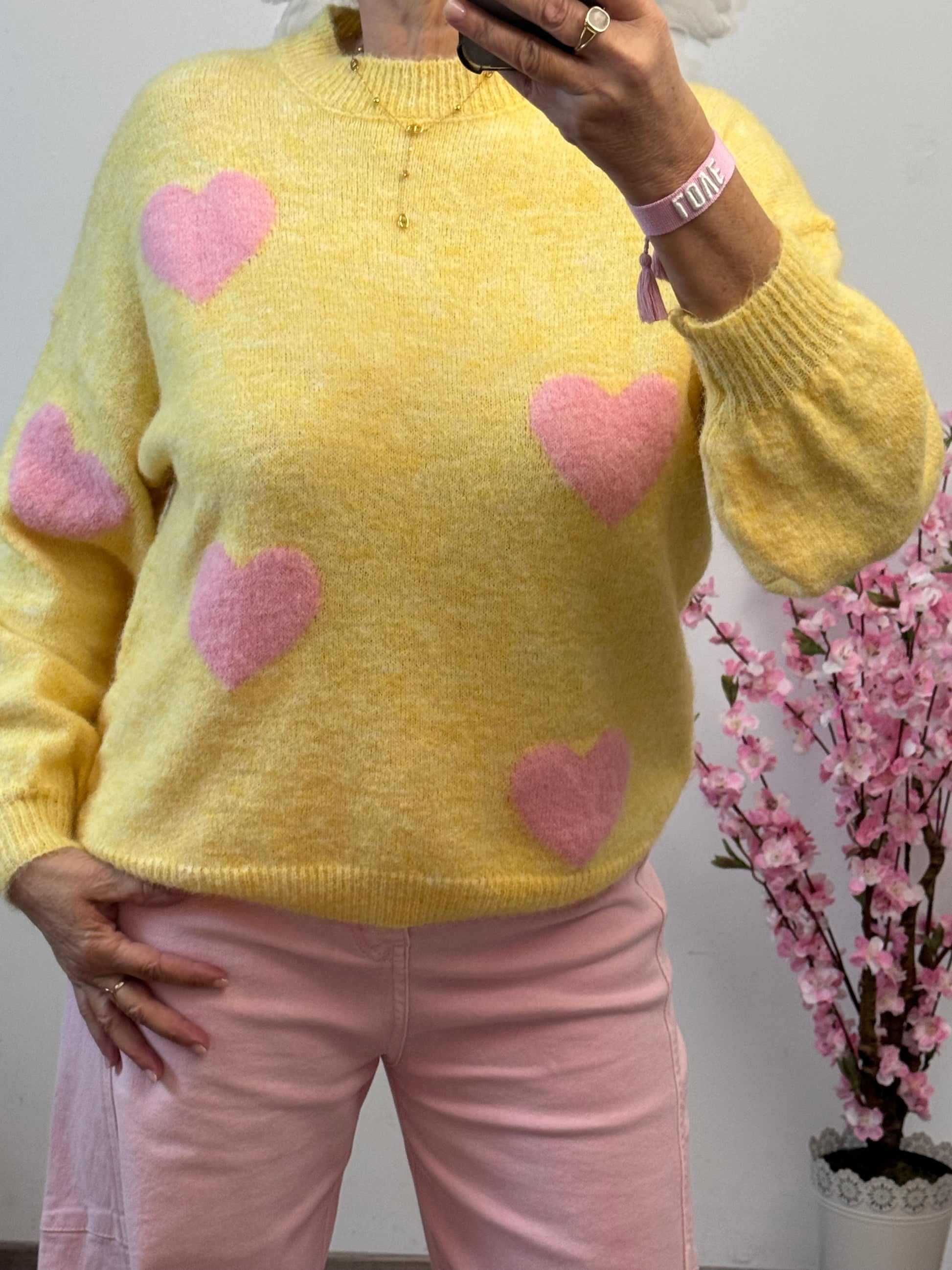 Pull love jaune 🩷TU 36/44