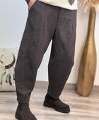 Pantalon marron chiné